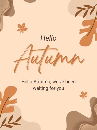 Hello Autumn, we've been waiting for you
