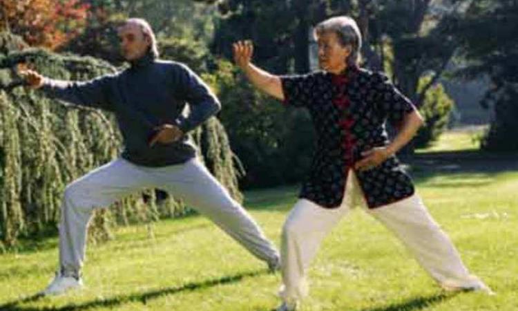 Seniors doing Tai Chi